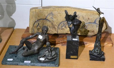 Lot 1106 - Four modern sculptures