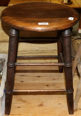 Lot 1162 - Three various stools and a box of ordnance survey maps