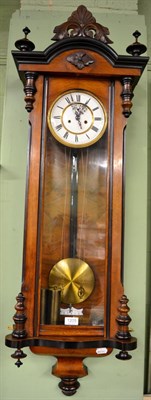 Lot 1205 - A part ebonised mahogany Vienna wall clock