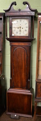 Lot 1207 - A mahogany eight day longcase clock signed J Lawrence, Lancaster (one weight missing)