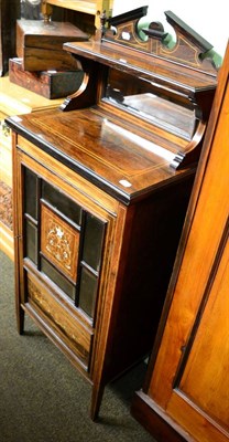 Lot 1223 - An Edwardian inlaid rosewood music cabinet