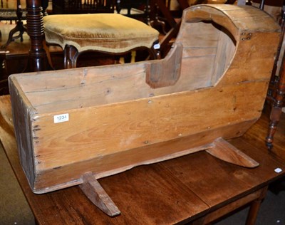 Lot 1234 - A Victorian pine cradle