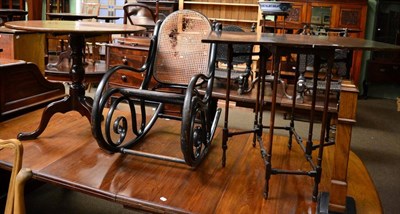 Lot 1250 - A George III tripod table, a Bentwood rocking chair and a Sutherland table