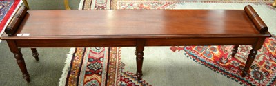 Lot 1254 - A mahogany window seat