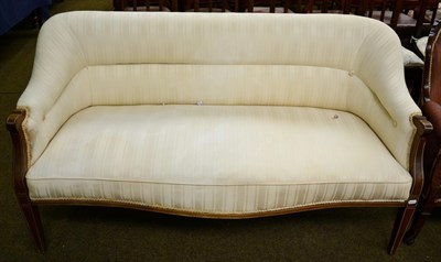 Lot 1288 - Edwardian inlaid mahogany sofa