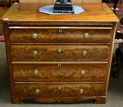 Lot 1311 - A mahogany four height chest of drawers