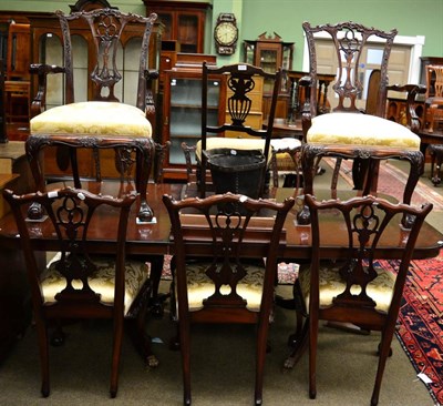 Lot 1313 - A set of eight Chippendale style mahogany dining chairs, including two carvers