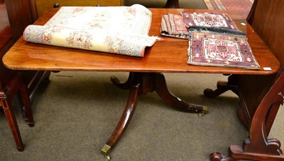 Lot 1320 - A 19th century mahogany tilt top pedestal breakfast table