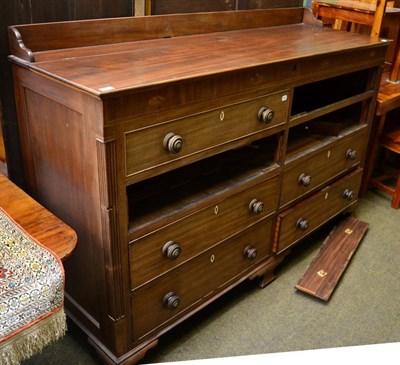 Lot 1323 - A mahogany mule chest