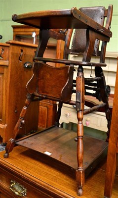 Lot 1327 - A Victorian mahogany high chair&nbsp