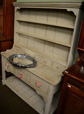 Lot 1339 - A Victorian dresser, Artisan French finish and a small vintage style mirror