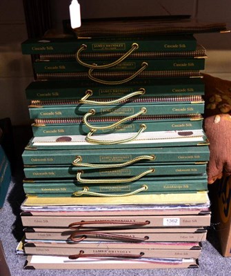 Lot 1362 - James Brindley of Harrogate large silk sample books including, Oakworth Silk, Cascade,...