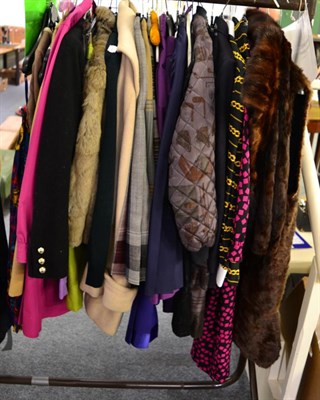 Lot 1419 - Assorted mid 20th century and later costume, furs etc including Jaeger, Rodier, Planet, Alexon...