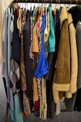 Lot 1420 - Assorted circa 1960s and later clothing including Elsie Whitely, LeRose etc, hats and two pairs...