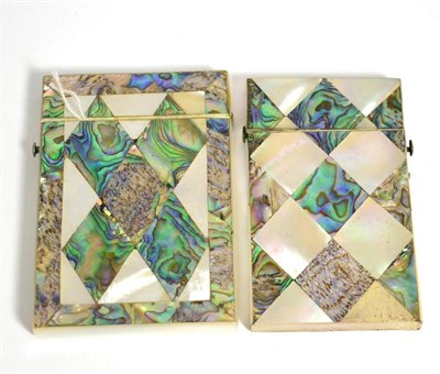 Lot 78 - Two Victorian mother of pearl card cases