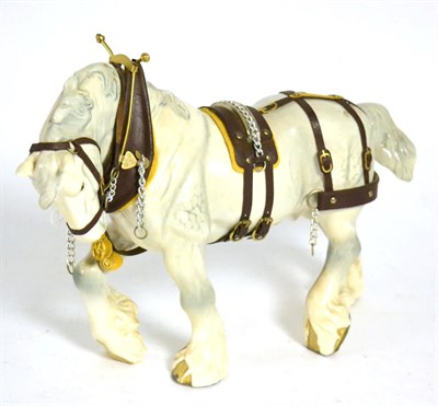 Lot 95 - A Beswick Shire horse, cantering, grey markings