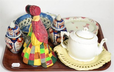 Lot 153 - A Royal Doulton 'The Parsons Daughter', an 18th century Newhall style teapot stand etc