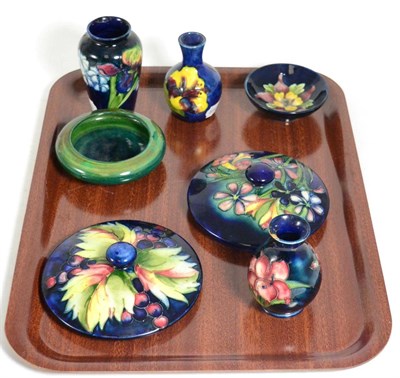 Lot 172 - A group of Moorcroft 'Hibiscus' and 'Spring Flowers' etc (6)