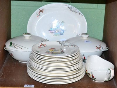 Lot 183 - A quantity of Alfred Meakin Brixham pattern dinner wares (qty)