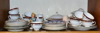 Lot 216 - A shelf of miscellaneous Derby and other ceramics, mainly tableware