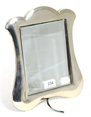 Lot 234 - An Edwardian silver easel back mirror, Birmingham 1908