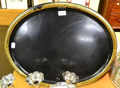 Lot 338 - A Victorian papier mache tray