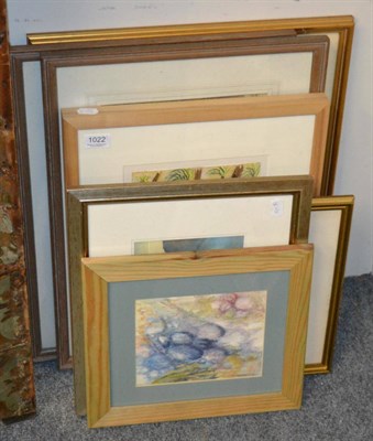 Lot 1022 - A group of 20th century artwork including watercolours by E W Haselhust, Allison Britton, etc (8)