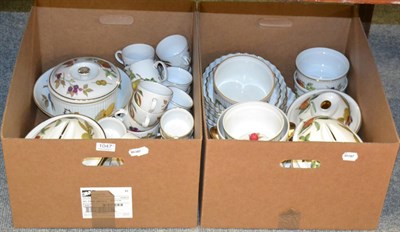 Lot 1047 - Two boxes of Royal Worcester Evesham wares