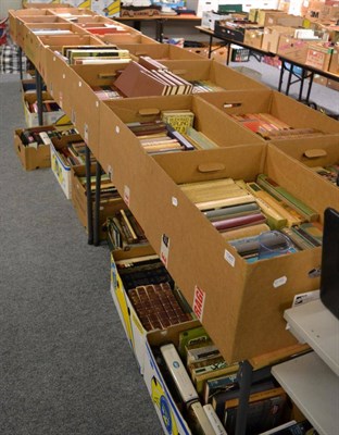 Lot 1065 - Thirty four boxes of books including a quantity of Folio Society volumes, novels etc