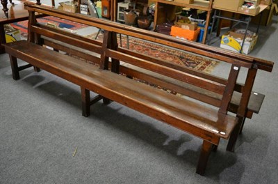 Lot 1087 - Two long pine benches