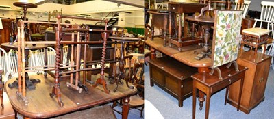 Lot 1118 - An assortment of nine chairs including Victorian Balloon back, folding cane work and a 20th century