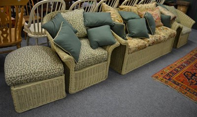 Lot 1123 - A four piece modern conservatory suite