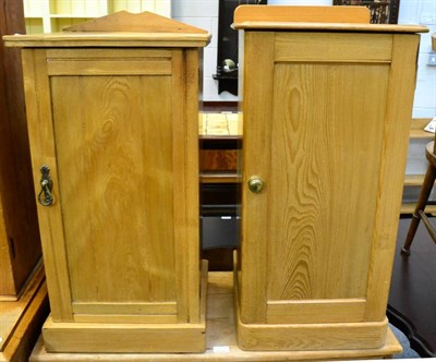 Lot 1145 - Two Victorian ash bedside cupboards