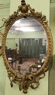 Lot 1236 - A 19th century gilt framed girandole