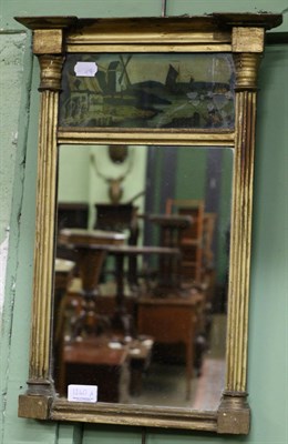 Lot 1240 - Two Regency inverted breakfront pier glasses, decorated with Dutch scenes