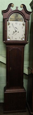 Lot 1247 - An oak eight day longcase clock