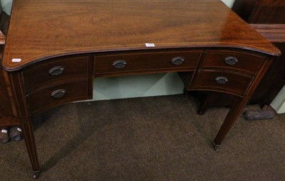 Lot 1260 - A 19th century inlaid mahogany side table