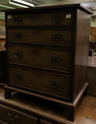 Lot 1275 - A mahogany four height chest of drawers of small proportions