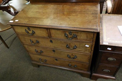 Lot 1295 - A George III mahogany four height chest of drawers