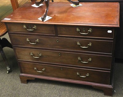 Lot 1300 - A George III mahogany four height chest of drawers