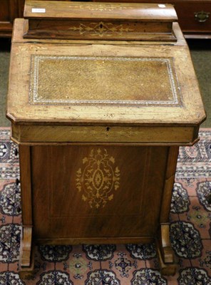 Lot 1308 - A Victorian walnut davenport