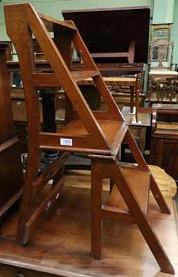 Lot 1353 - A mahogany metamorphic chair