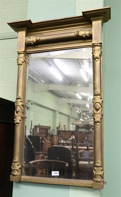 Lot 1381 - A 19th century invert breakfront gilt framed mirror