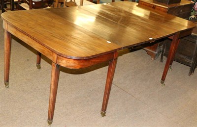 Lot 1396 - A 19th century mahogany D-end dining table