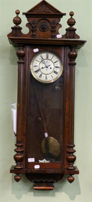 Lot 1414 - A Vienna style wall clock by Gustav Becker, eight day twin train, eight day movement, with two...