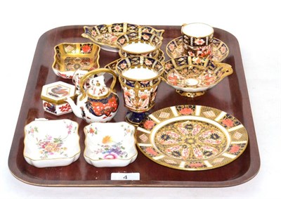 Lot 4 - A group of Royal Crown Derby Imari wares including dishes, vases, paperweight etc