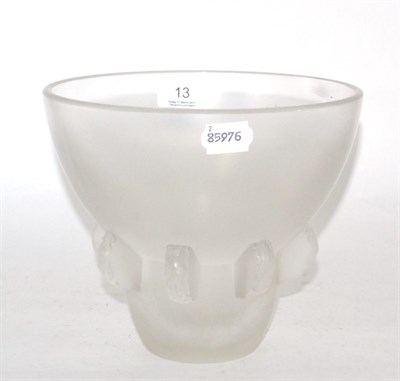 Lot 13 - R. Lalique glass vase with bird decoration