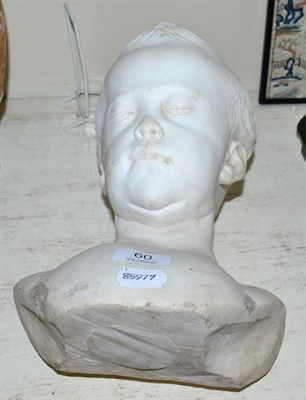 Lot 60 - A carved marble head of a child