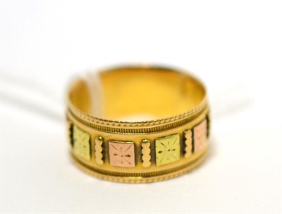Lot 90 - An 18ct gold band ring