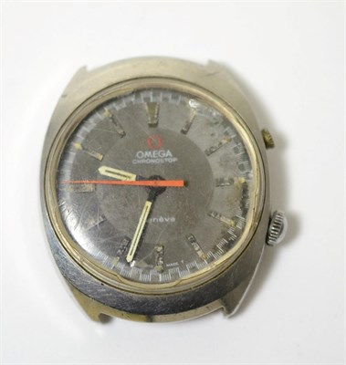 Lot 120 - A stainless steel wristwatch, signed Omega chronostop, Geneve